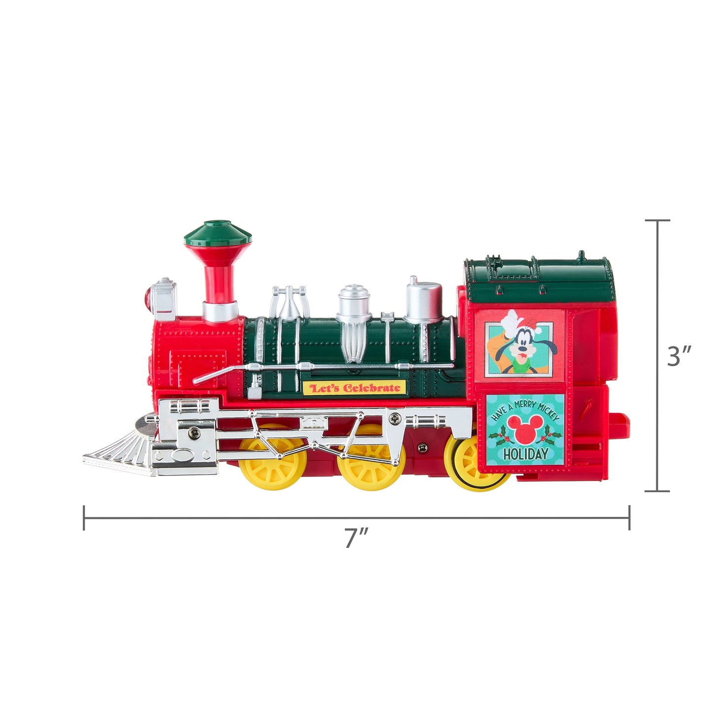 Disney Mickey Mouse Christmas Train Set, 12 Piece, Red Plastic, by Ruz