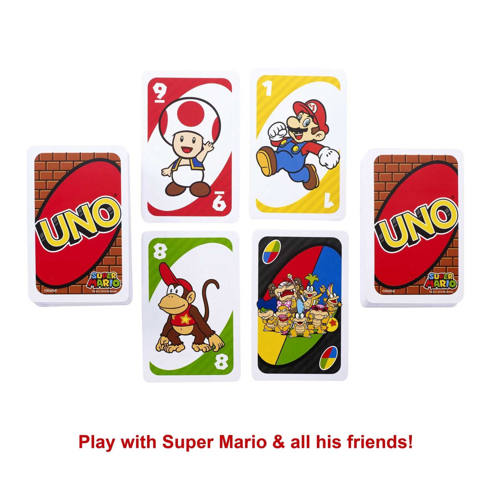 UNO Super Mario Card Game for Kids & Family, 2-10 Players, Ages 7 Years & Older