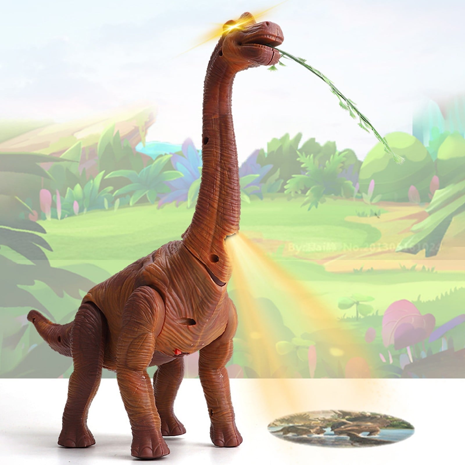 Christmas Holiday QTOCIO Toddler Toys Dinosaur Toys Walk With And Lay Eggs Projection Brachiosaurus Simulation Model Toy Gifts For Boys And Girls