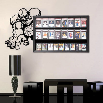 Wall Mount Display Case with UV Protection Acrylic Door, 22.1" H x 24.8" L x 2.1"