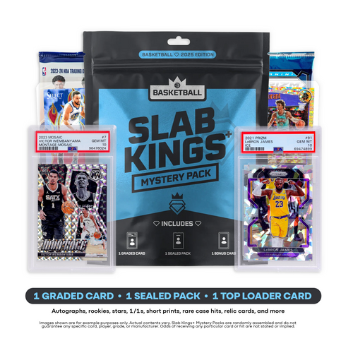 2025 Slab Kings Plus Basketball Edition – 1 Graded Card + 1 Sealed Pack + 1 Bonus Card