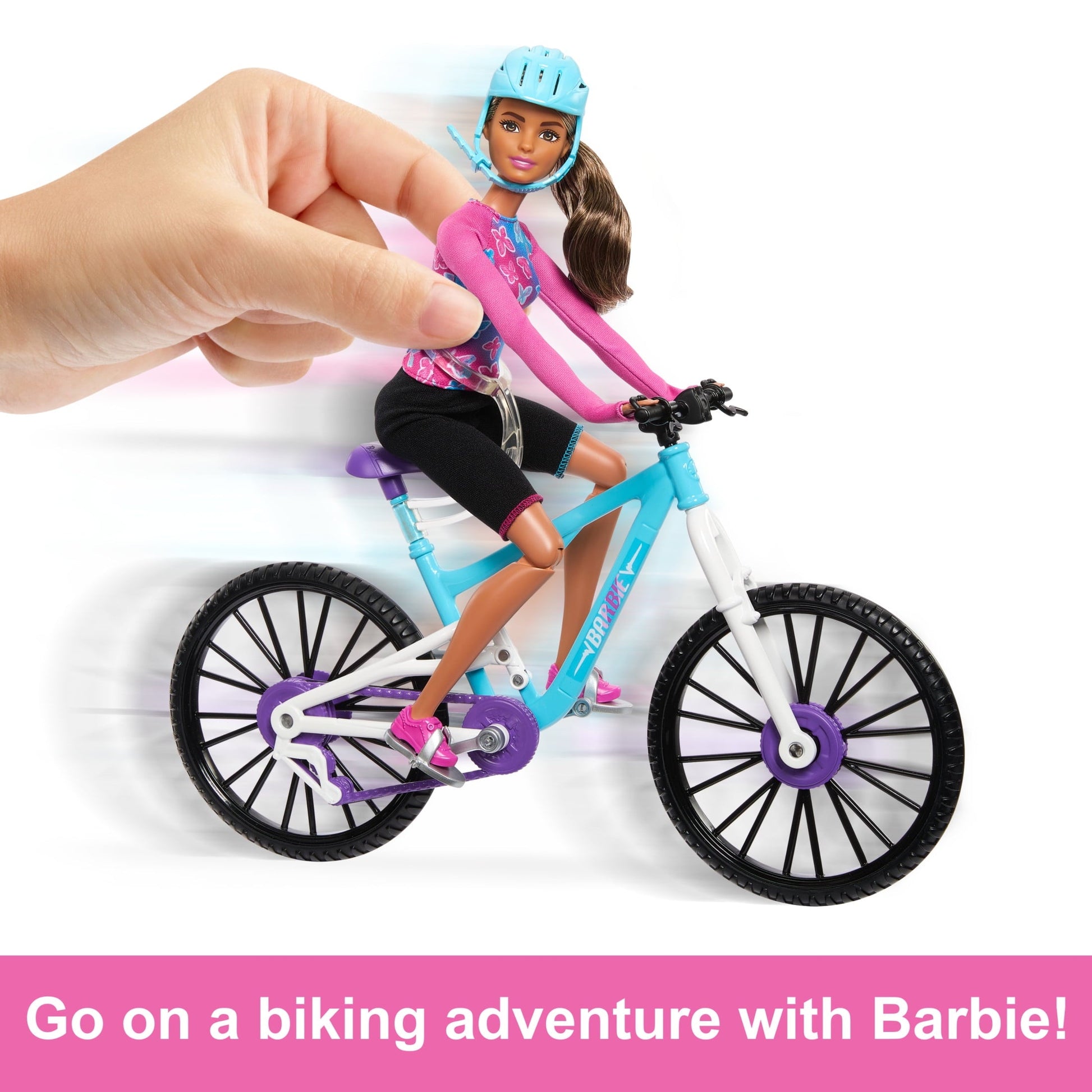 Barbie Doll, Mountain Bike, Barbie Car Bundle with Pink Jeep [Walmart Exclusive]