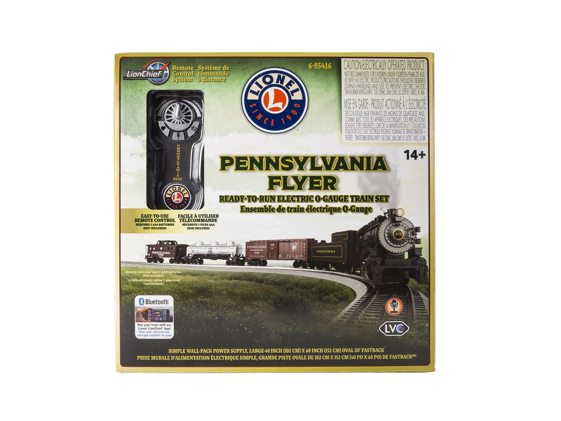 Lionel Pennsylvania Flyer Electric O Gauge Train Set with Remote and Bluetooth 5.0 Capability