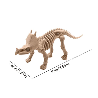 RUIG 12 Pcs Dinosaur Fossil Skeletons Figures - Mini Dinosaur Figurines for Toddler Kids - Dino Bones Cake Topper Party Favors, Ideal Gift for 3 4 5 6 Boys Girls