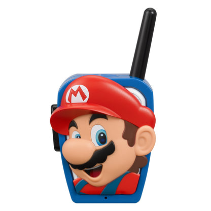 Super Mario Extended Range Walkie Talkies - Action Figures - Push to Talk Button, Children Ages 3+