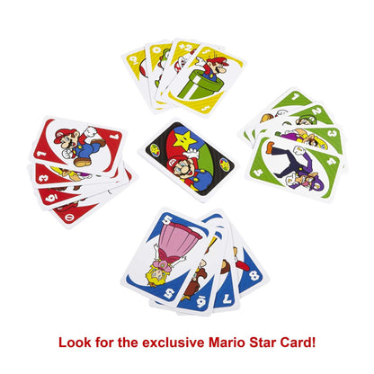 UNO Super Mario Card Game for Kids & Family, 2-10 Players, Ages 7 Years & Older