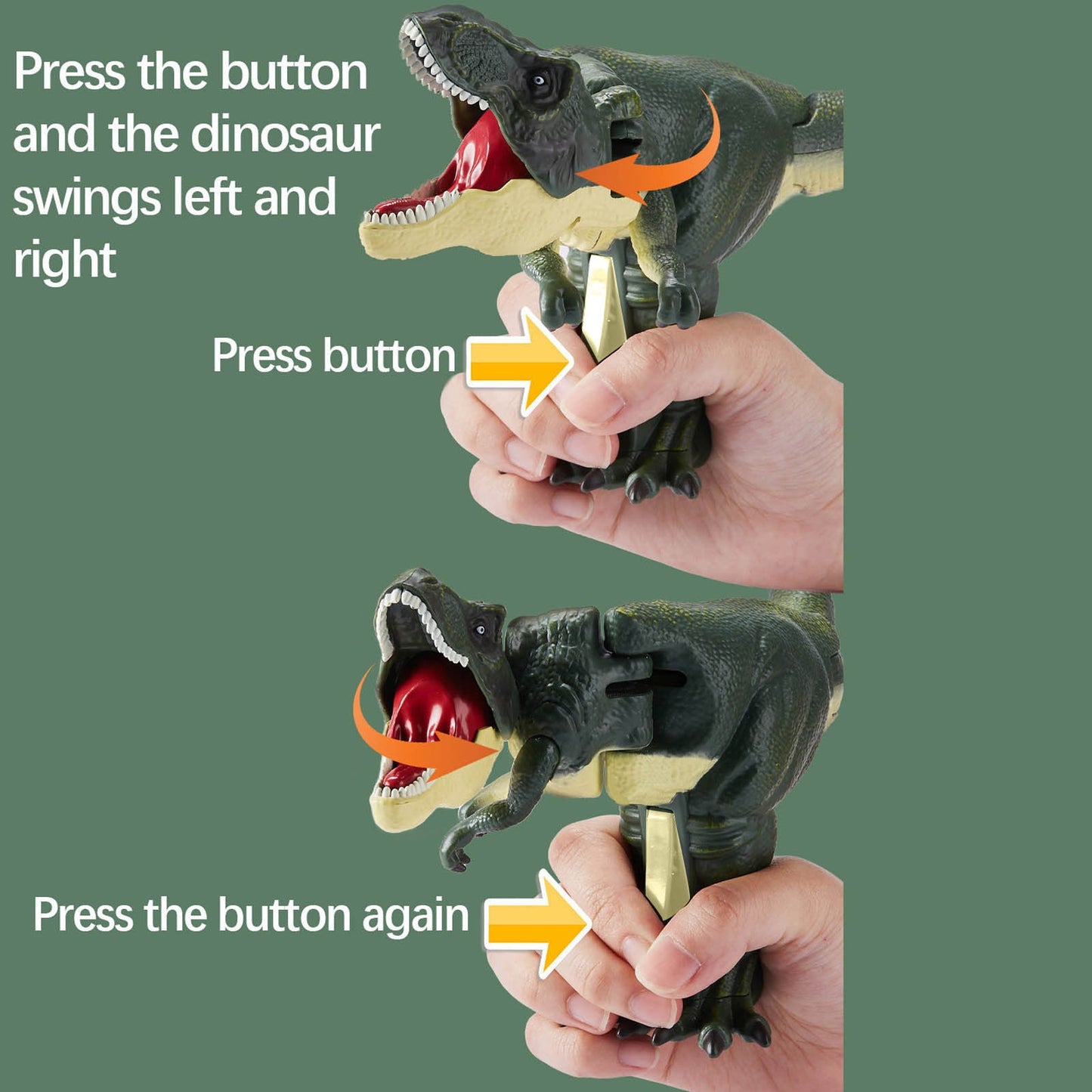 COM1950s Dinosaur Toys for Kids, Small Tyrannosaurus Toy with Realistic Sounds, Ideal Education Toys for Kids and Toddler, Plastic Dinosaur Including T-Rex