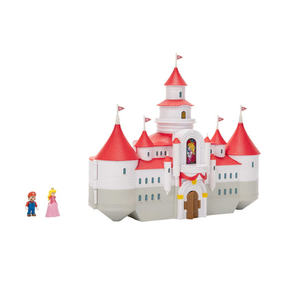 The Super Mario Bros. Movie Mushroom Kingdom Castle Playset with Mini Mario and Peach Action Figures