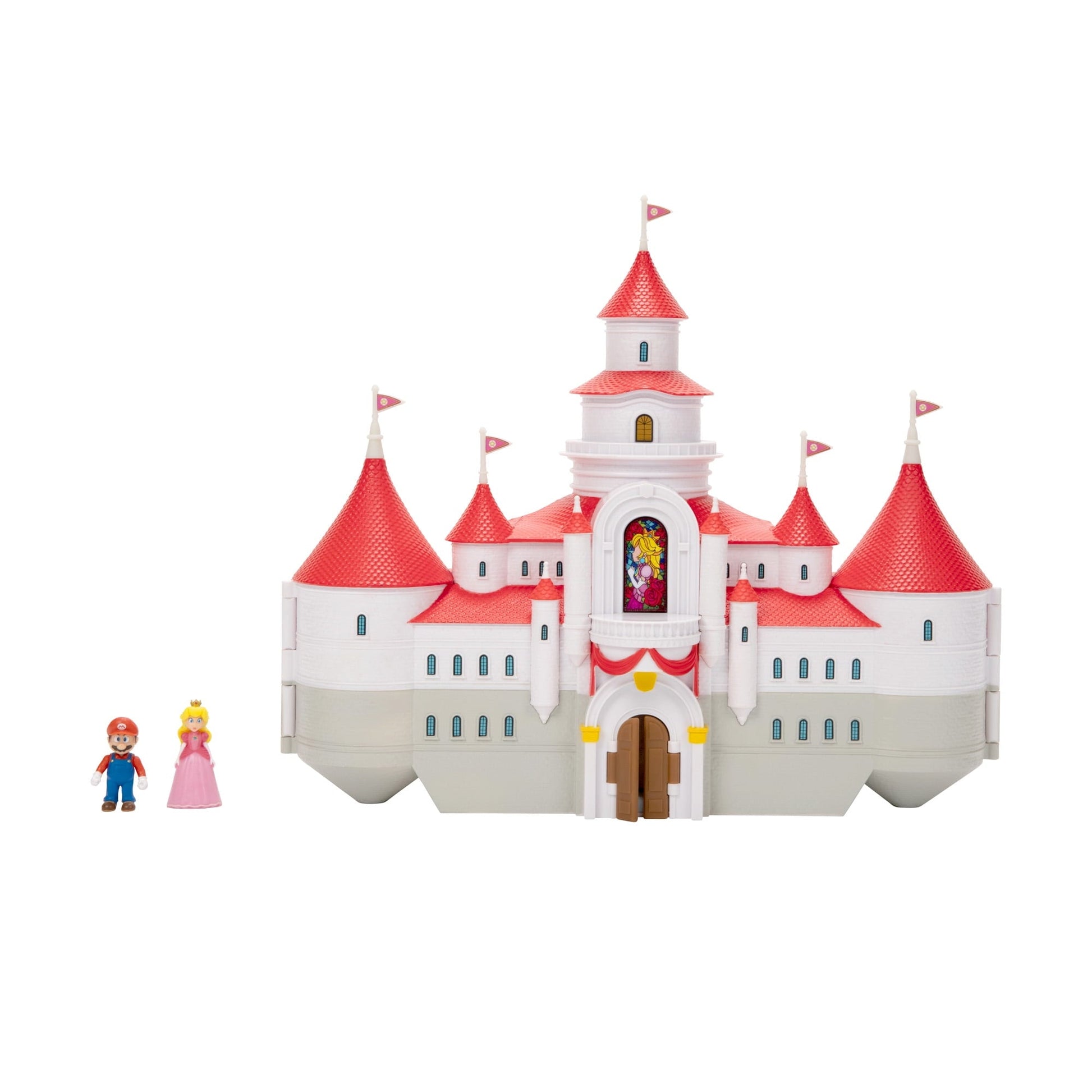 The Super Mario Bros. Movie Mushroom Kingdom Castle Playset with Mini Mario and Peach Action Figures
