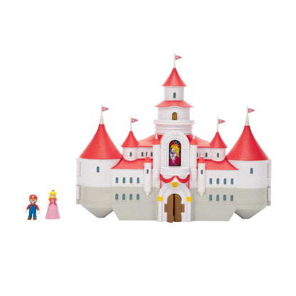 The Super Mario Bros. Movie Mushroom Kingdom Castle Playset with Mini Mario and Peach Action Figures
