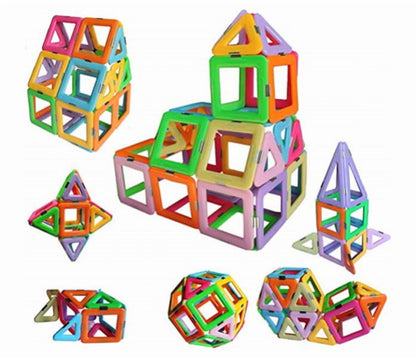 Topboutique 100pcs Magnetic Blocks Set - Building Construction Kit Educational Toys For Your Kids (Stronger Magnets)