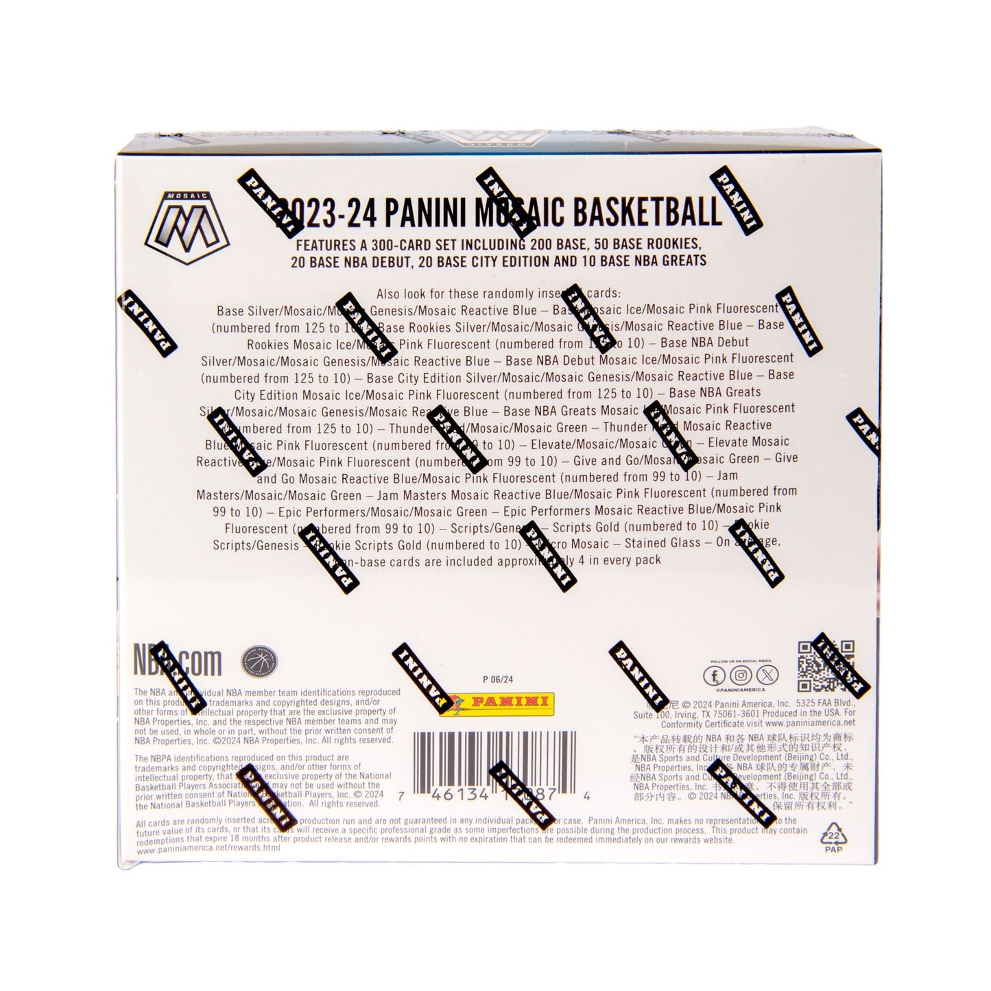 2023-24 Panini Mosaic Basketball Trading Cards Mega Box