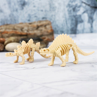 RUIG 12 Pcs Dinosaur Fossil Skeletons Figures - Mini Dinosaur Figurines for Toddler Kids - Dino Bones Cake Topper Party Favors, Ideal Gift for 3 4 5 6 Boys Girls