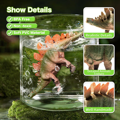 45PCS Dinosaur Toys for Kids 3-5, Realistic Jurassic Dinosaurs Figures with Eggs\u0026Trees\u0026Fence Playset to Create a Dino World,Educational Figures, Great Gift for Toddler Boys \u0026 Girl