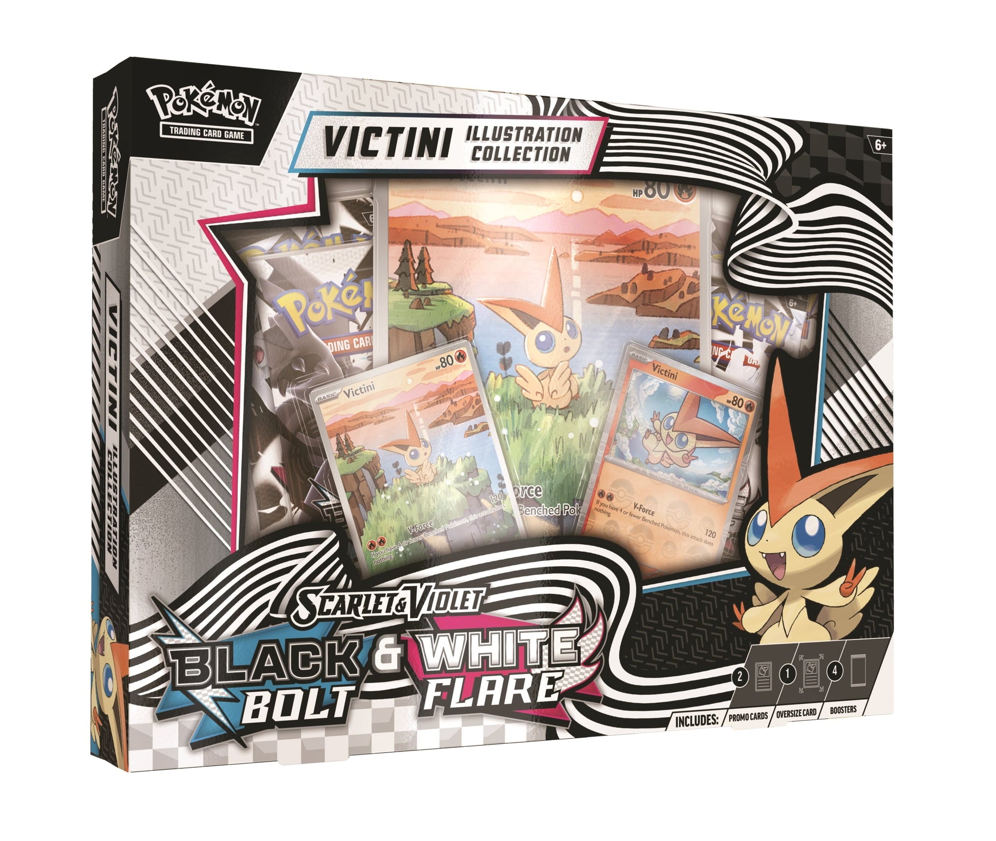 (6 pack) Pokemon Trading Card Games Scarlet Violet 10.5 Unova Victini Illustration Collection