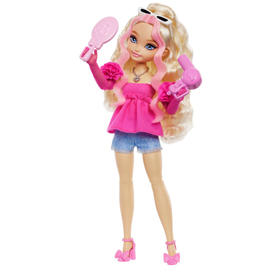 Barbie Dream Besties Barbie “Malibu” Fashion Doll with 8 Makeup & Hair Themed Accessories