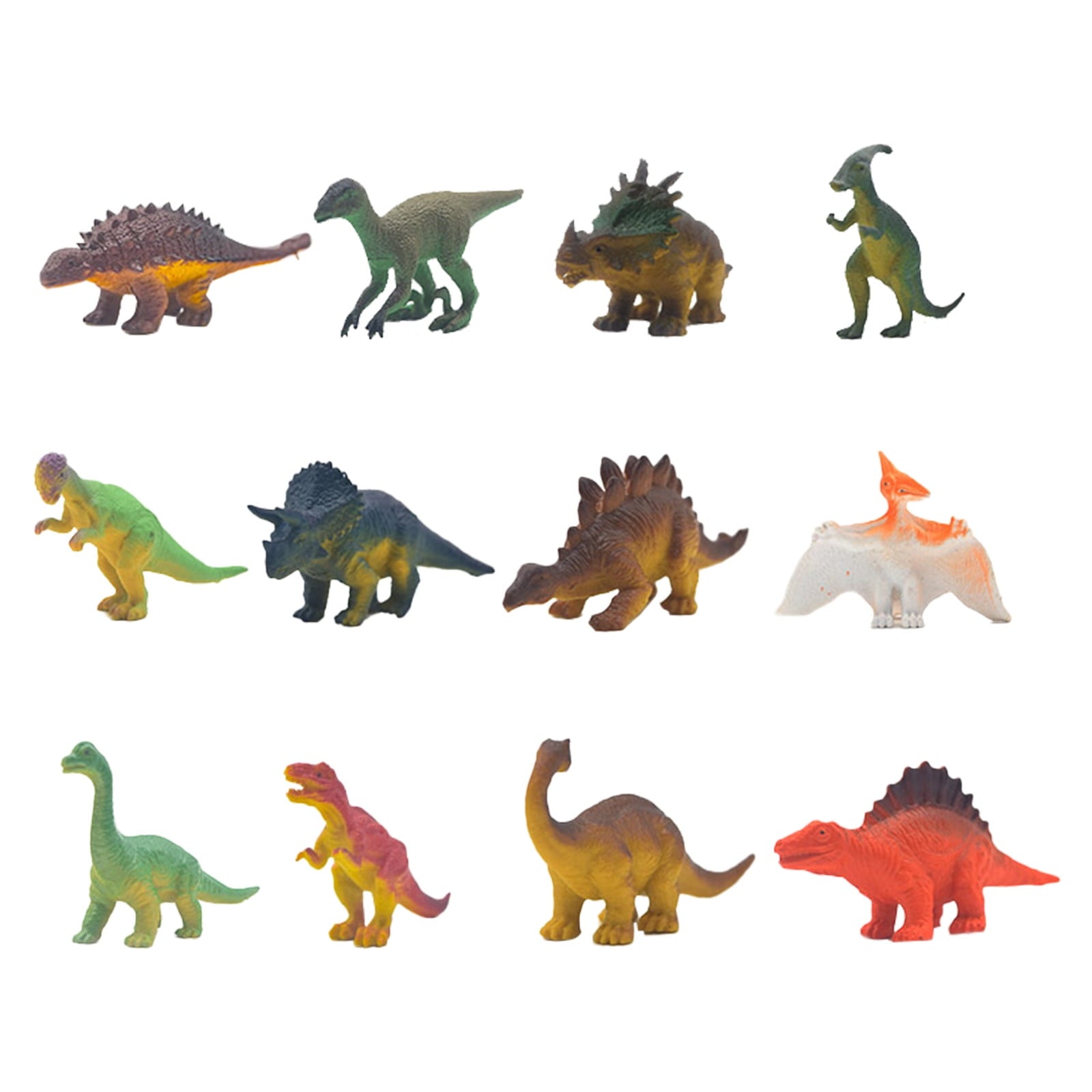 RUIG 12 Pcs Dinosaur Fossil Skeletons Figures - Mini Dinosaur Figurines for Toddler Kids - Dino Bones Cake Topper Party Favors, Ideal Gift for 3 4 5 6 Boys Girls