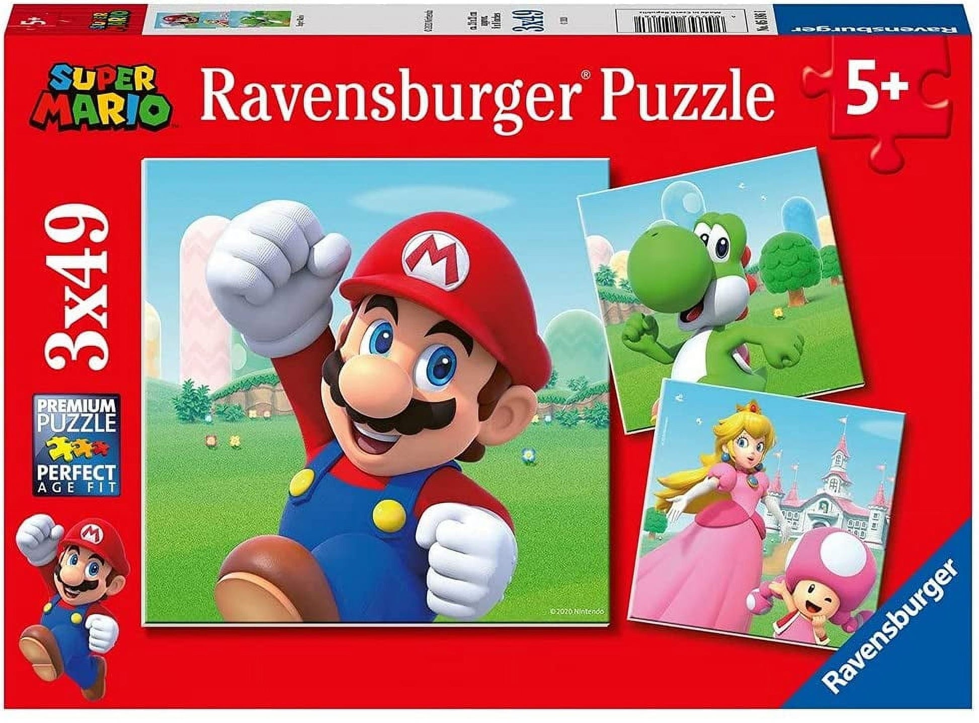 Ravensburger Super Mario Children's Puzzle - 3x49 Pieces