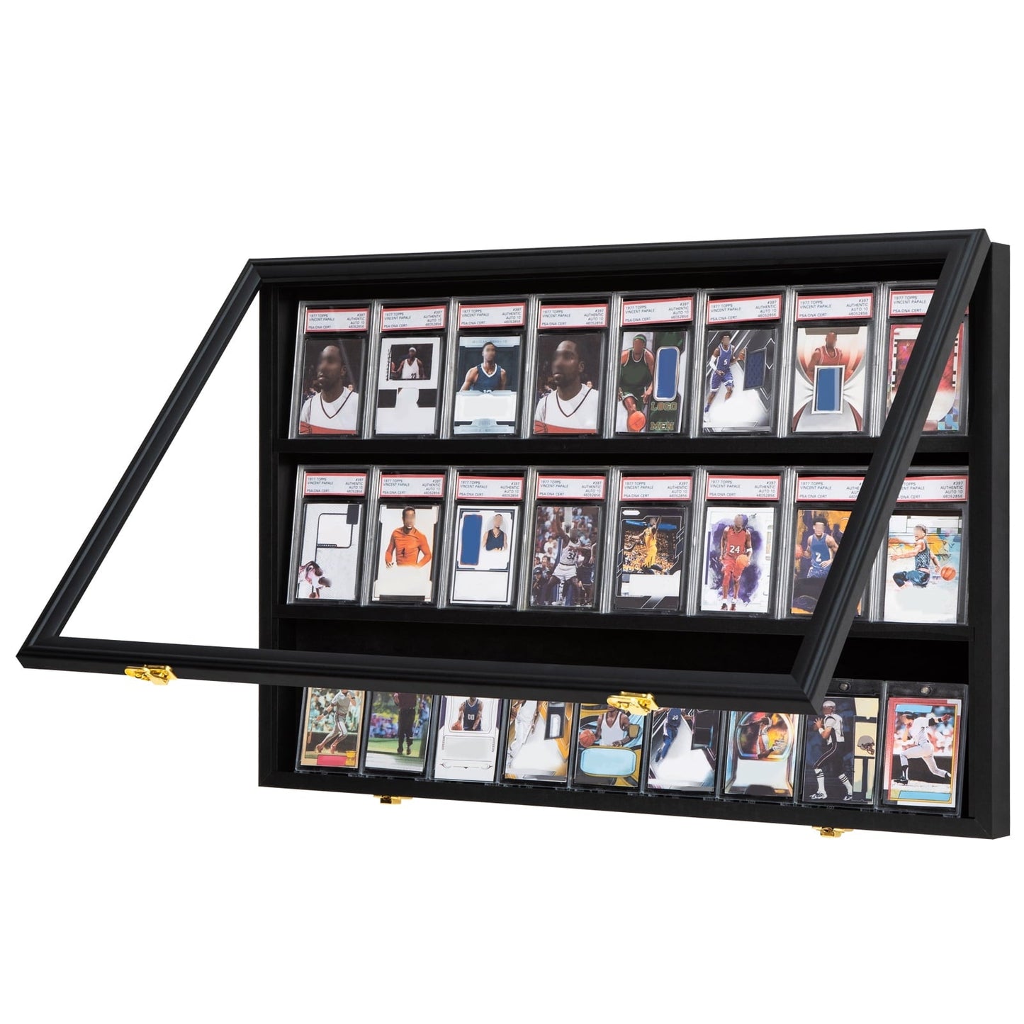 Wall Mount Display Case with UV Protection Acrylic Door, 22.1" H x 24.8" L x 2.1"