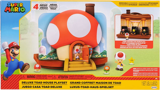 World of Nintendo Super Mario Deluxe Toad House Playset