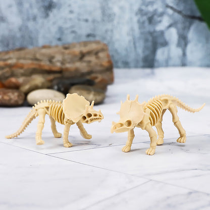 RUIG 12 Pcs Dinosaur Fossil Skeletons Figures - Mini Dinosaur Figurines for Toddler Kids - Dino Bones Cake Topper Party Favors, Ideal Gift for 3 4 5 6 Boys Girls