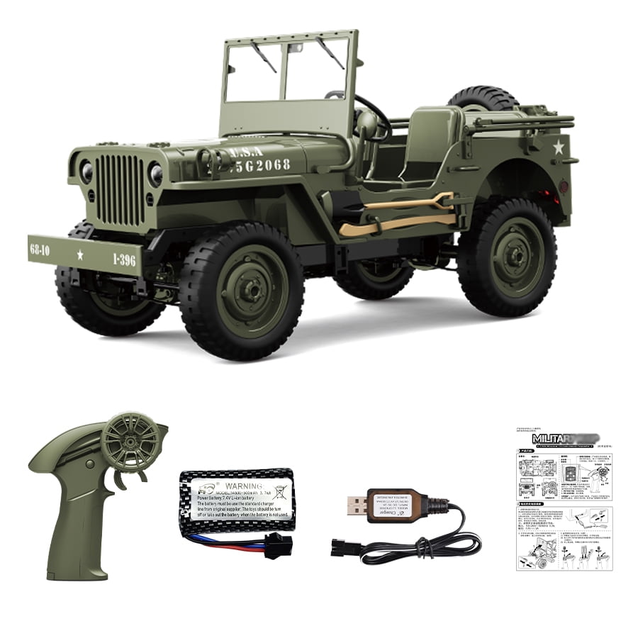 Alvantor 1/10 Scale RC Rock Crawler Truck 4x4 Off-Road – Military Style Remote Control Car