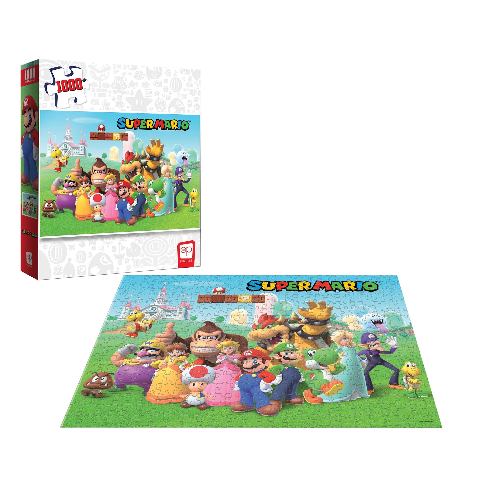 Super Mario "Mushroom Kingdom" 1,000 Piece Jigsaw Puzzle, by Usaopoly