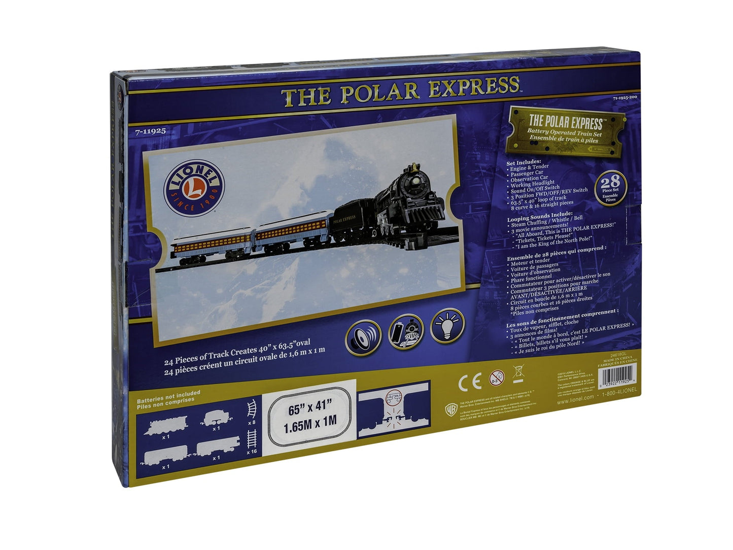 Lionel Polar Express Battery Operated Train Set with Custom Announcements