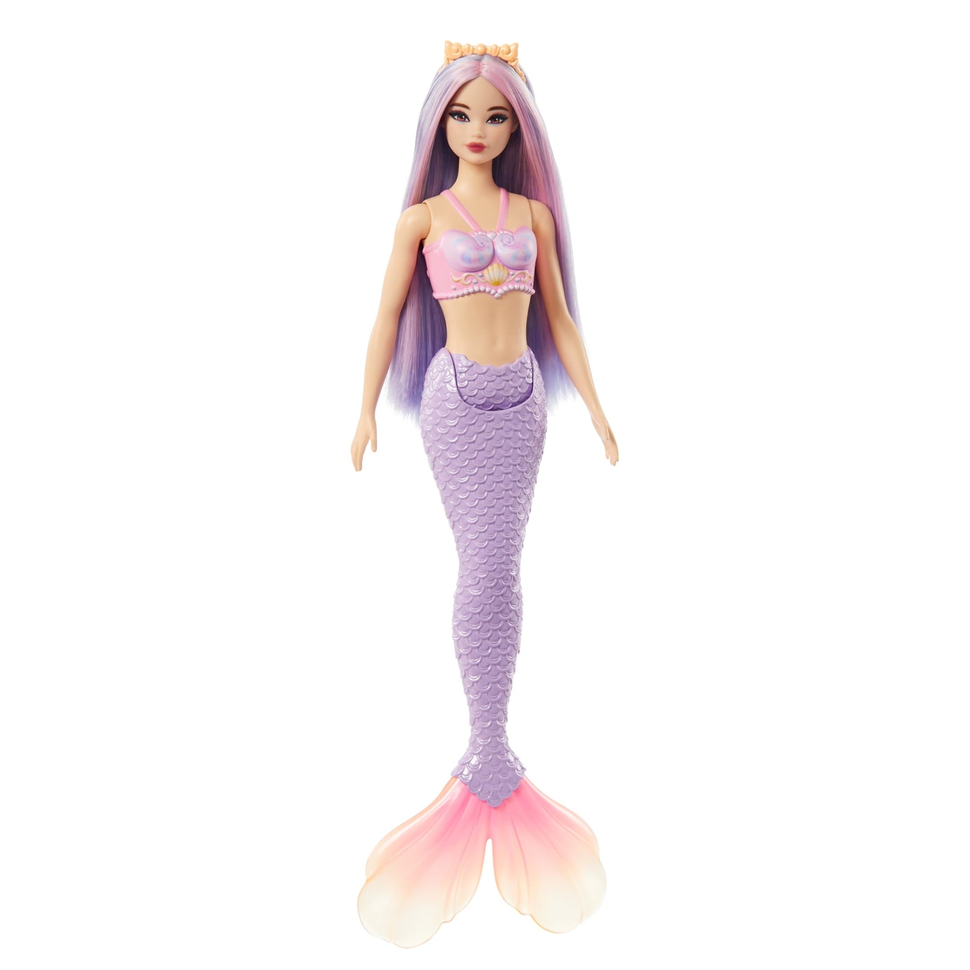 Barbie Mermaid Doll with Pink and Lilac Hair, Purple Tail and Headband Accessory