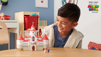 The Super Mario Bros. Movie Mushroom Kingdom Castle Playset with Mini Mario and Peach Action Figures
