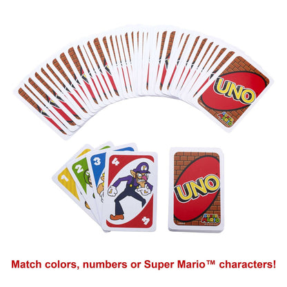UNO Super Mario Card Game for Kids & Family, 2-10 Players, Ages 7 Years & Older