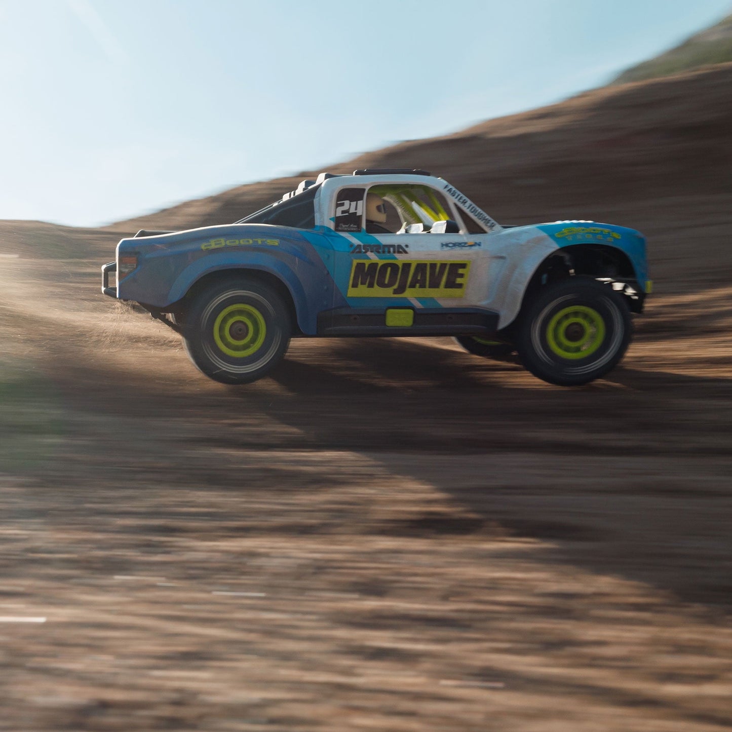 ARRMA MOJAVE GROM 4x4 SMART Small Scale Desert Truck Blue/White ARA2104T2