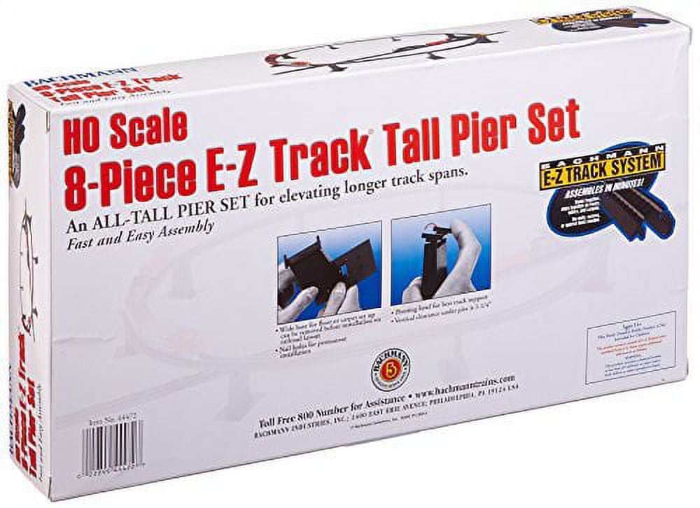 Bachmann Trains 8 PC. E-Z TRACK Tall Pier Set