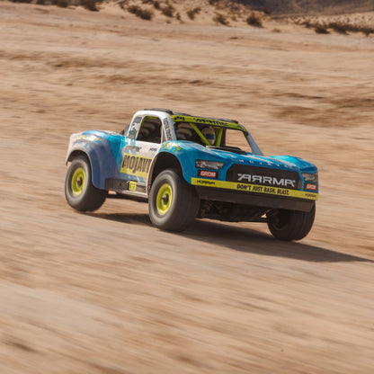 ARRMA MOJAVE GROM 4x4 SMART Small Scale Desert Truck Blue/White ARA2104T2