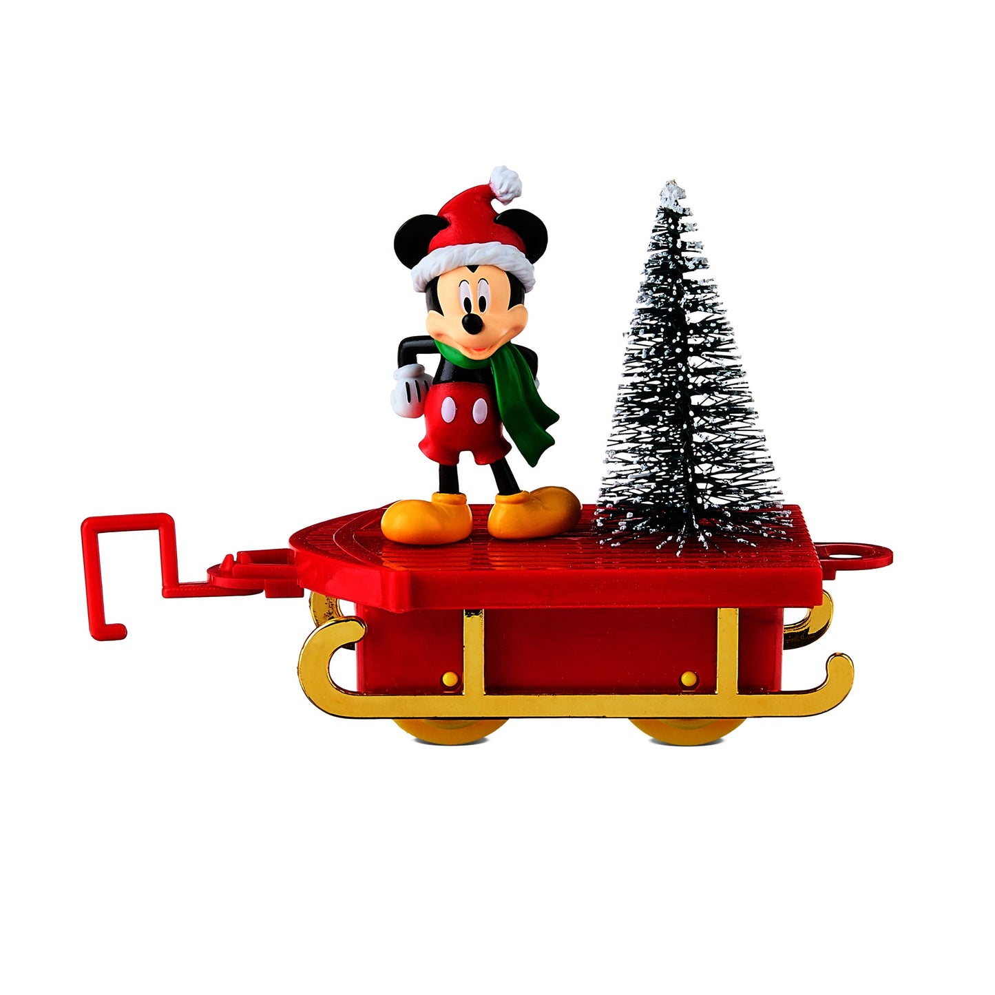 Disney Mickey Mouse Christmas Train Set, 12 Piece, Red Plastic, by Ruz