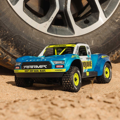 ARRMA MOJAVE GROM 4x4 SMART Small Scale Desert Truck Blue/White ARA2104T2