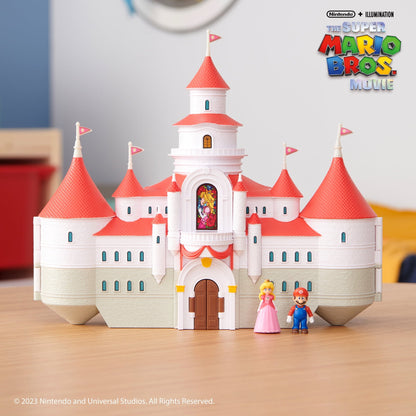 The Super Mario Bros. Movie Mushroom Kingdom Castle Playset with Mini Mario and Peach Action Figures