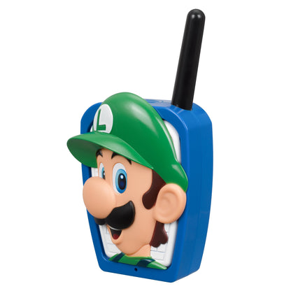 Super Mario Extended Range Walkie Talkies - Action Figures - Push to Talk Button, Children Ages 3+