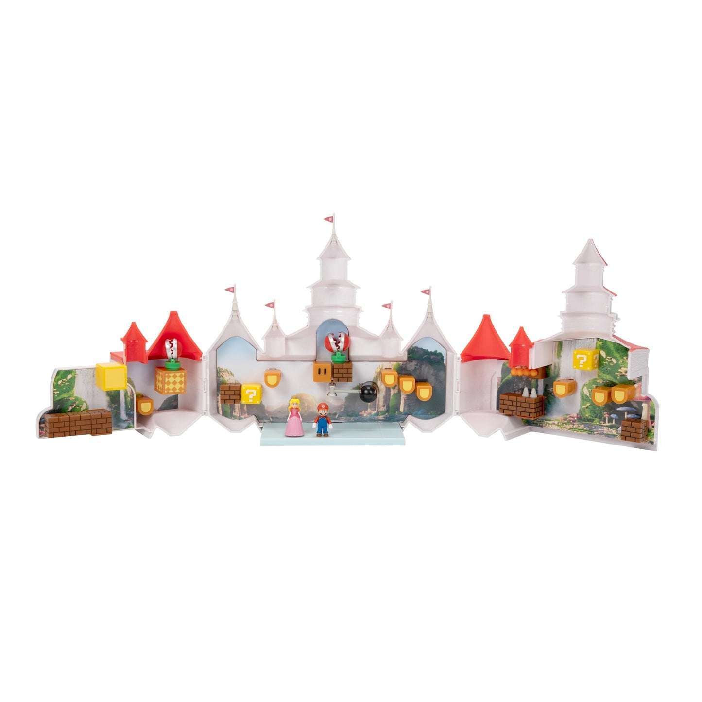 The Super Mario Bros. Movie Mushroom Kingdom Castle Playset with Mini Mario and Peach Action Figures