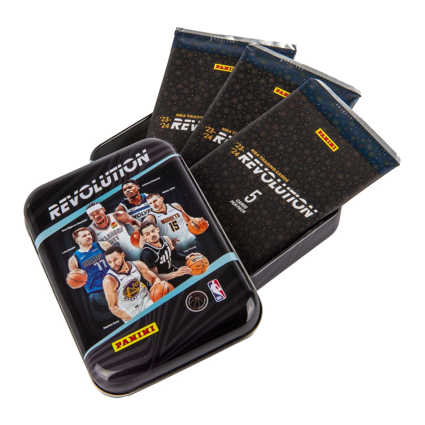 2023-24 Panini Revolution Basketball Trading Cards Tin